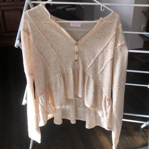 Cropped Speckled Long Sleeve